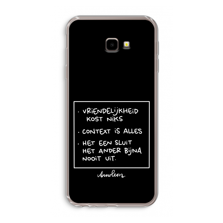 Mijn Motto's: Samsung Galaxy J4 Plus Transparant Hoesje