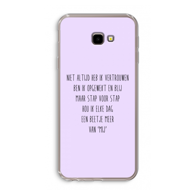 Zelfvertrouwen: Samsung Galaxy J4 Plus Transparant Hoesje