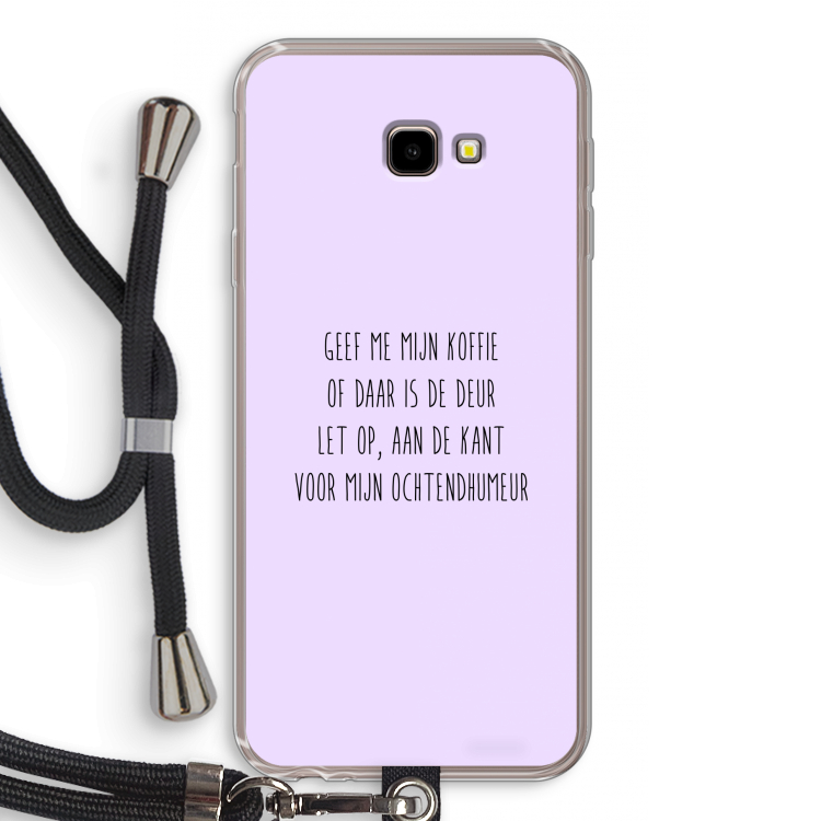 Ochtendhumeur: Samsung Galaxy J4 Plus Transparant Hoesje met koord