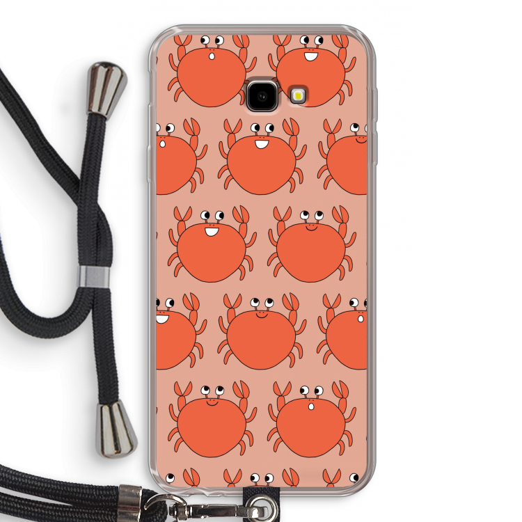 Krab: Samsung Galaxy J4 Plus Transparant Hoesje met koord