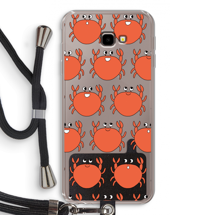Krab: Samsung Galaxy J4 Plus Transparant Hoesje met koord