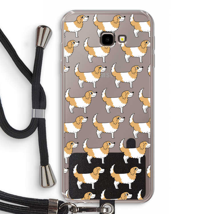 Doggy: Samsung Galaxy J4 Plus Transparant Hoesje met koord