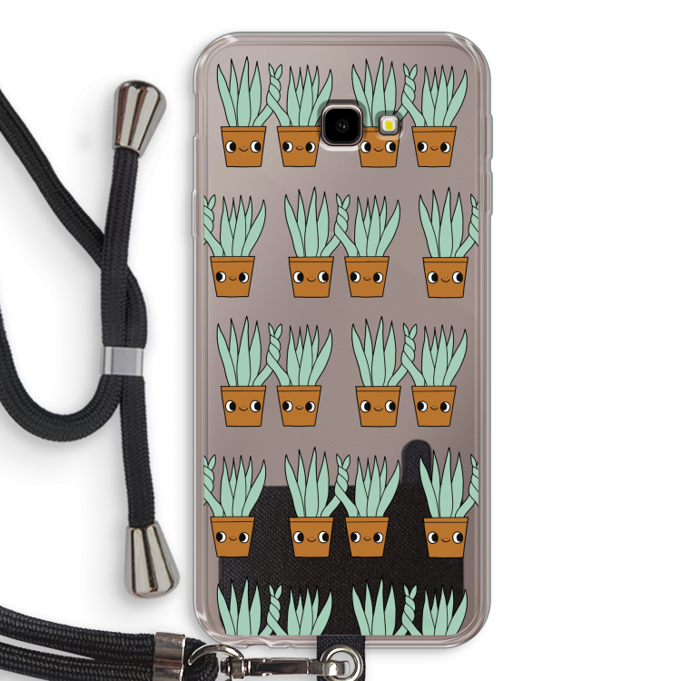 Sansevieria: Samsung Galaxy J4 Plus Transparant Hoesje met koord