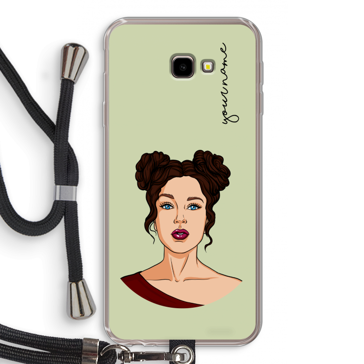 Pop-Art Creator: Samsung Galaxy J4 Plus Transparant Hoesje met koord