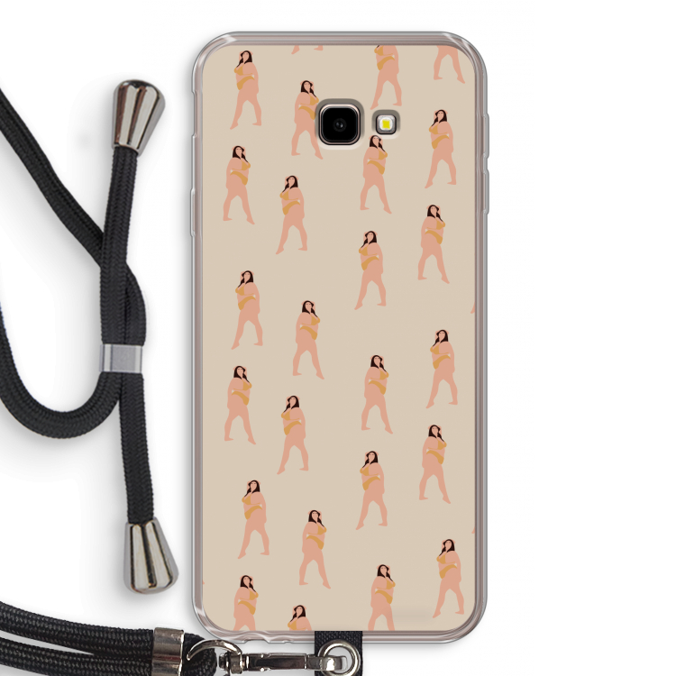 You're so golden: Samsung Galaxy J4 Plus Transparant Hoesje met koord