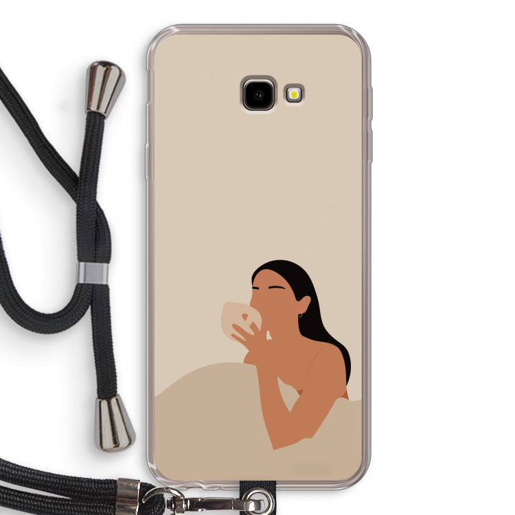 Fresh coffee: Samsung Galaxy J4 Plus Transparant Hoesje met koord