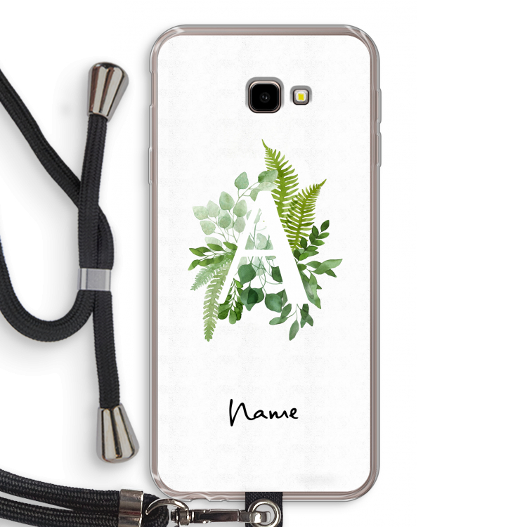 Green Brush: Samsung Galaxy J4 Plus Transparant Hoesje met koord