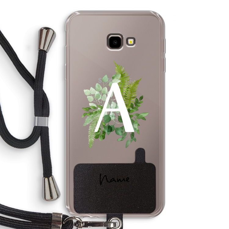 Green Brush: Samsung Galaxy J4 Plus Transparant Hoesje met koord