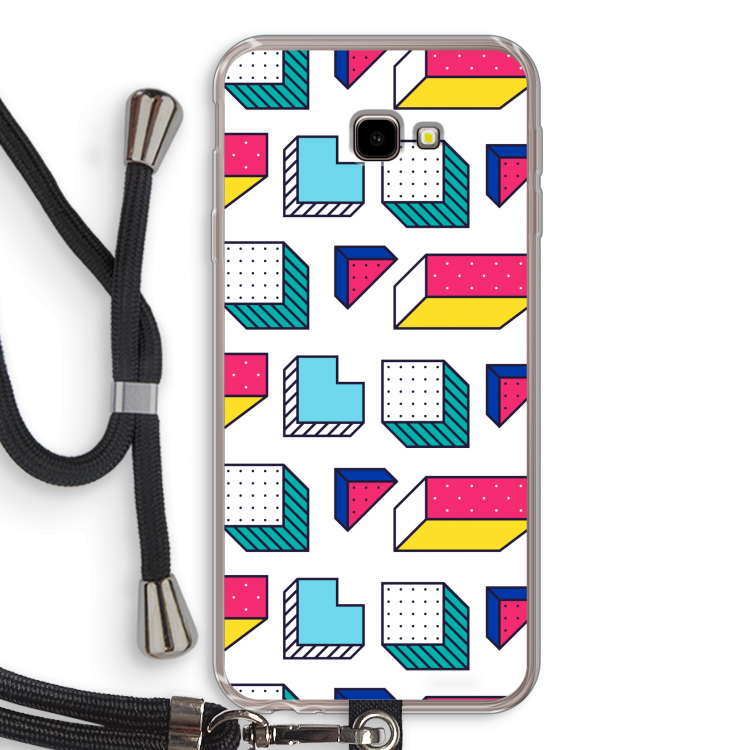 8-bit N°7: Samsung Galaxy J4 Plus Transparant Hoesje met koord