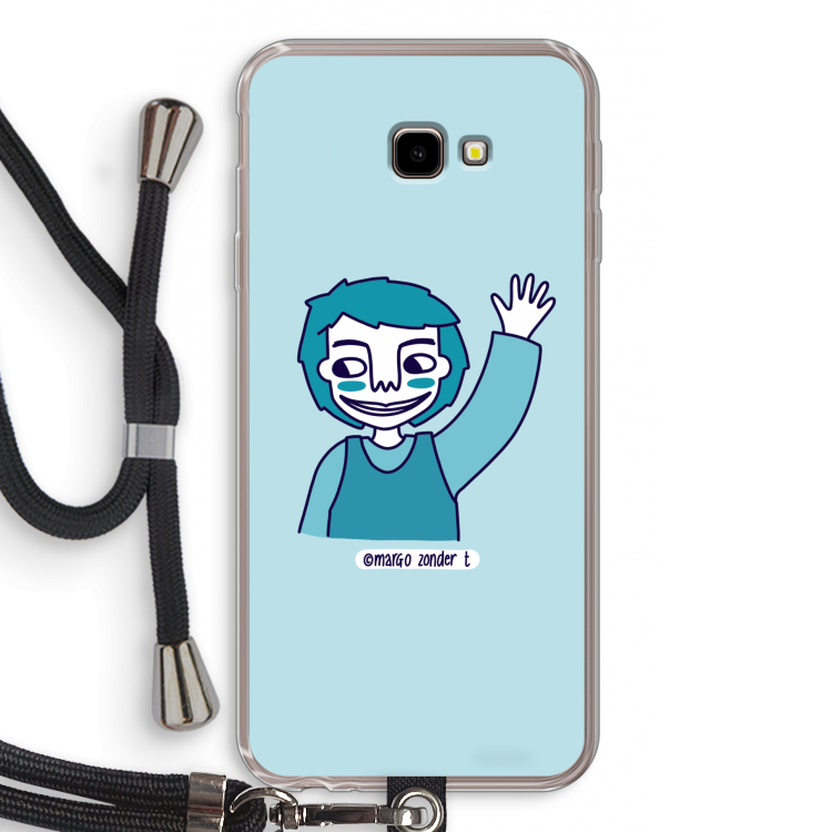 Zwaai: Samsung Galaxy J4 Plus Transparant Hoesje met koord