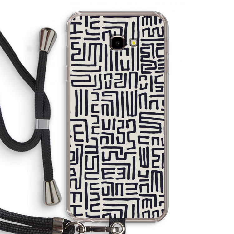 Moroccan Print: Samsung Galaxy J4 Plus Transparant Hoesje met koord