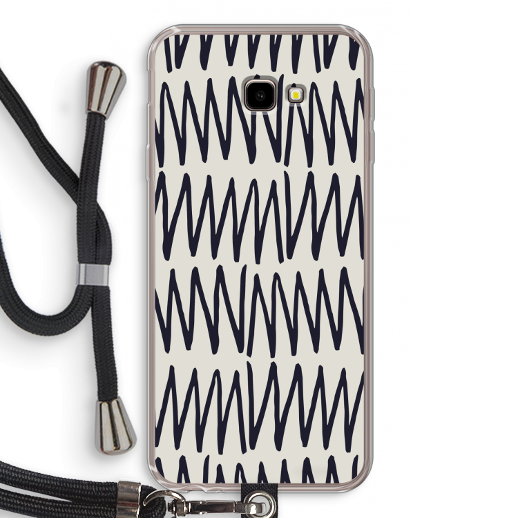 Marrakech Zigzag: Samsung Galaxy J4 Plus Transparant Hoesje met koord