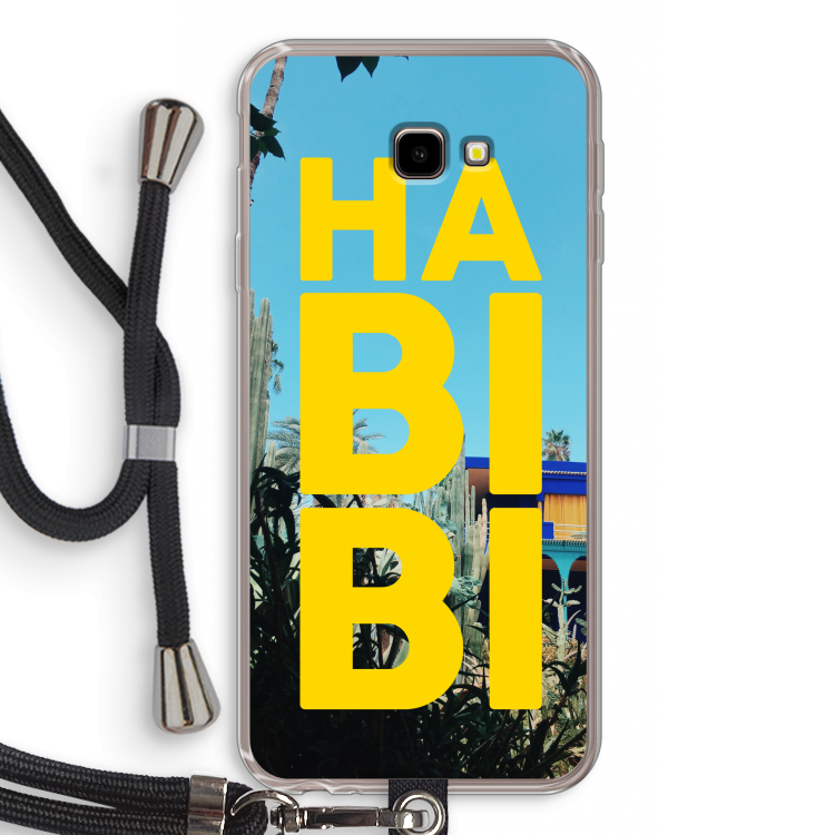 Habibi Majorelle : Samsung Galaxy J4 Plus Transparant Hoesje met koord