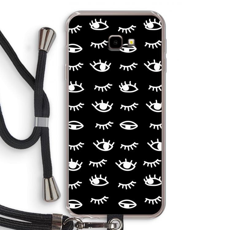 Eye pattern #3: Samsung Galaxy J4 Plus Transparant Hoesje met koord
