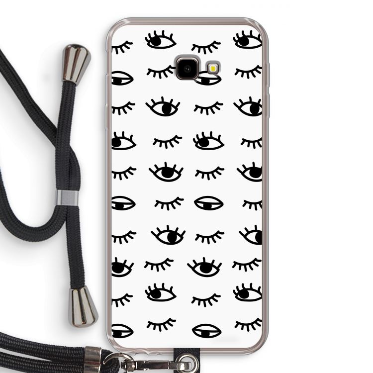 Eye pattern #2: Samsung Galaxy J4 Plus Transparant Hoesje met koord