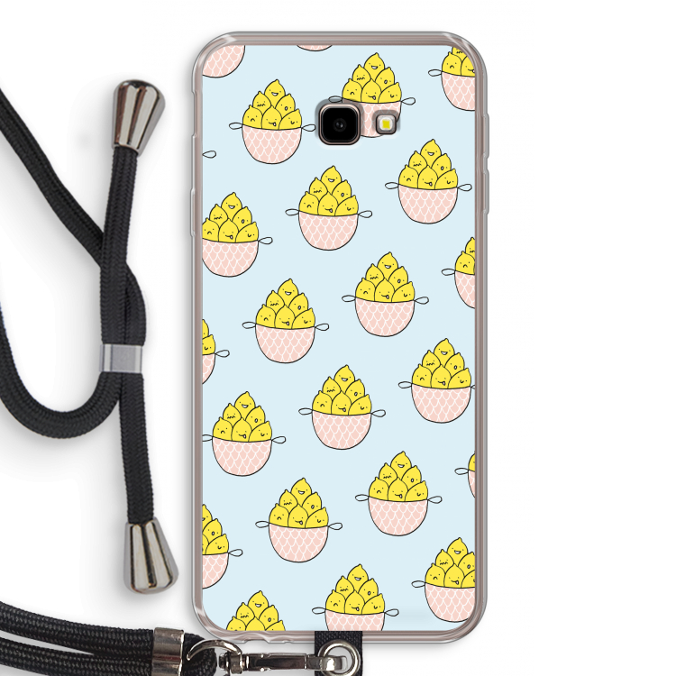 Citroenen: Samsung Galaxy J4 Plus Transparant Hoesje met koord