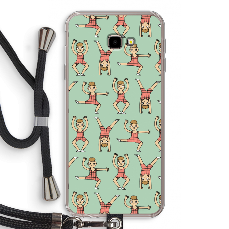 Gymboys: Samsung Galaxy J4 Plus Transparant Hoesje met koord