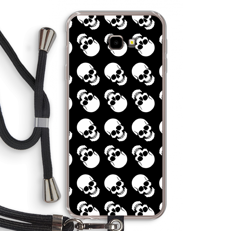 Musketon Skulls: Samsung Galaxy J4 Plus Transparant Hoesje met koord