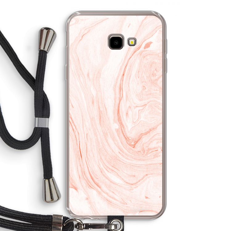Peach bath: Samsung Galaxy J4 Plus Transparant Hoesje met koord