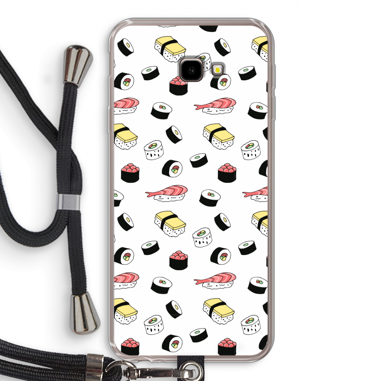 Sushi time: Samsung Galaxy J4 Plus Transparant Hoesje met koord