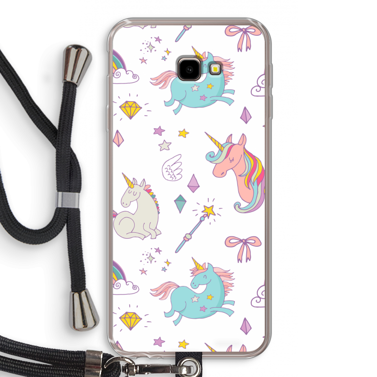 Fantasiewereld: Samsung Galaxy J4 Plus Transparant Hoesje met koord
