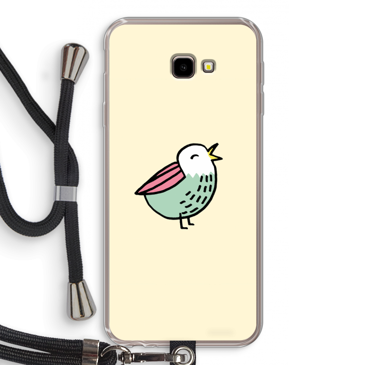Birdy: Samsung Galaxy J4 Plus Transparant Hoesje met koord