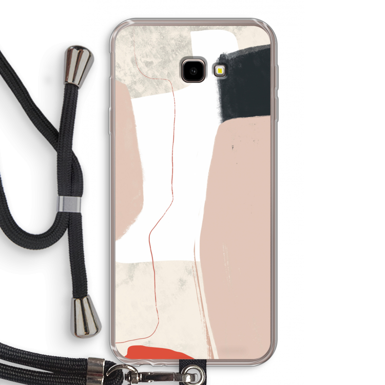 Lava: Samsung Galaxy J4 Plus Transparant Hoesje met koord