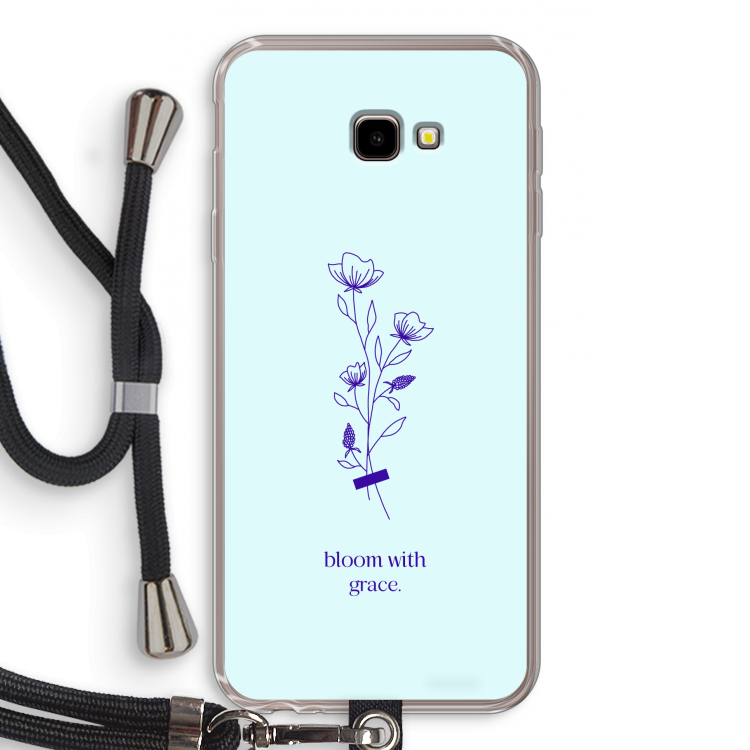 Bloom with grace: Samsung Galaxy J4 Plus Transparant Hoesje met koord