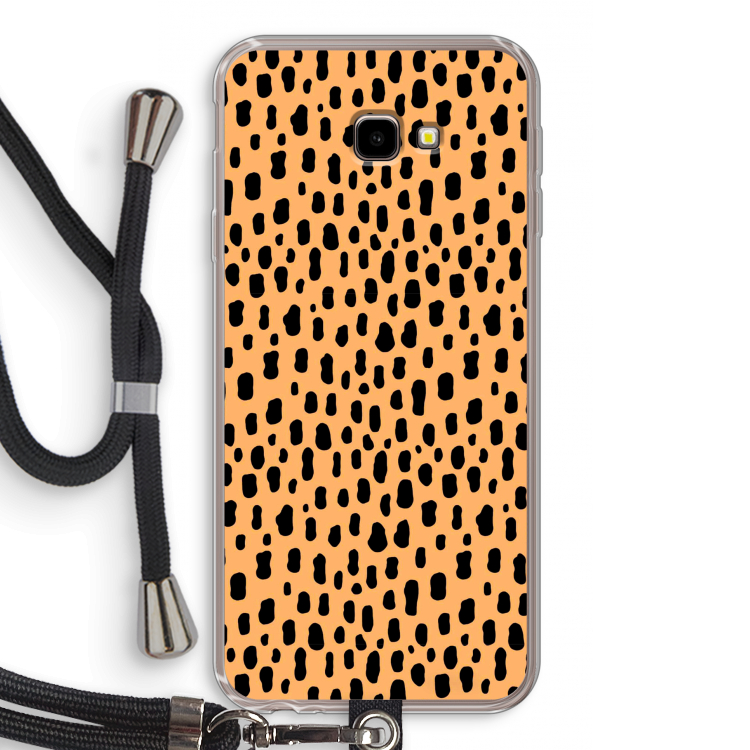 Panter: Samsung Galaxy J4 Plus Transparant Hoesje met koord