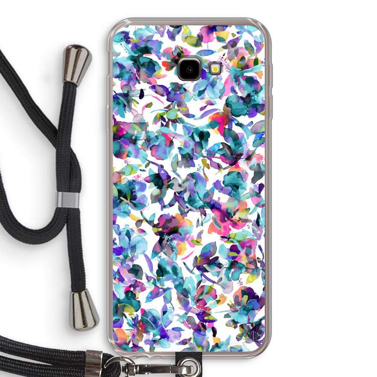 Hibiscus Flowers: Samsung Galaxy J4 Plus Transparant Hoesje met koord