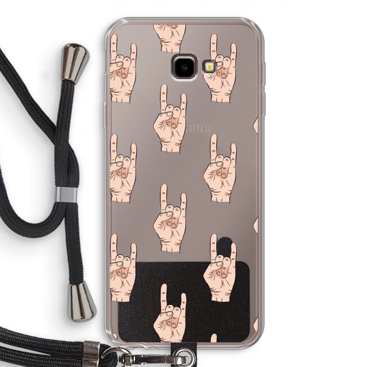 Rock: Samsung Galaxy J4 Plus Transparant Hoesje met koord