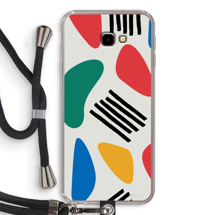 Illustratieve pop 1: Samsung Galaxy J4 Plus Transparant Hoesje met koord