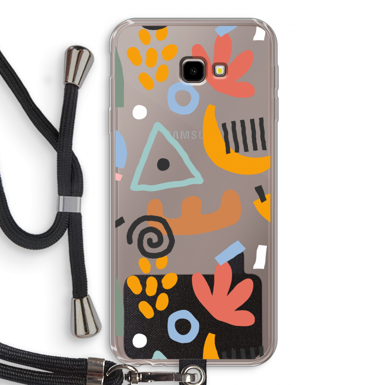 Abstract: Samsung Galaxy J4 Plus Transparant Hoesje met koord