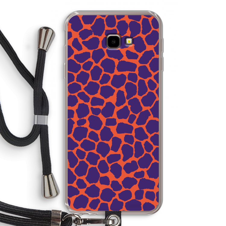 Purple Giraffe: Samsung Galaxy J4 Plus Transparant Hoesje met koord
