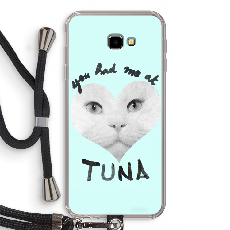 You had me at tuna: Samsung Galaxy J4 Plus Transparant Hoesje met koord
