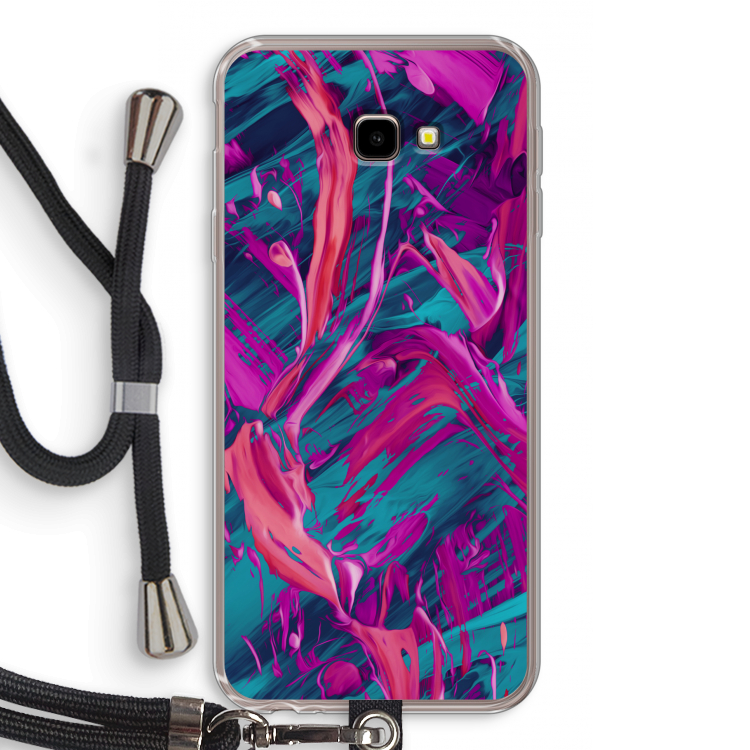 Pink Clouds: Samsung Galaxy J4 Plus Transparant Hoesje met koord