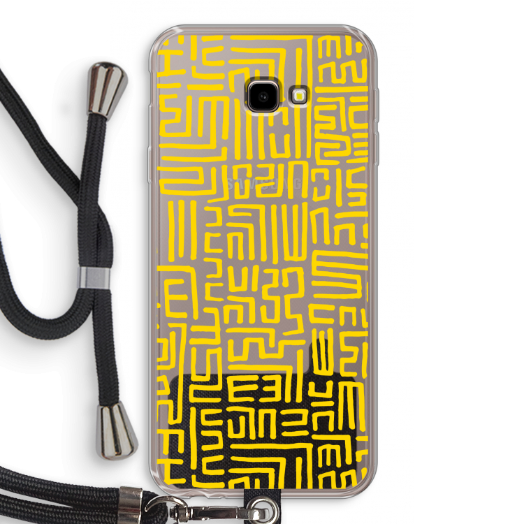 Majorelle Blue Print: Samsung Galaxy J4 Plus Transparant Hoesje met koord