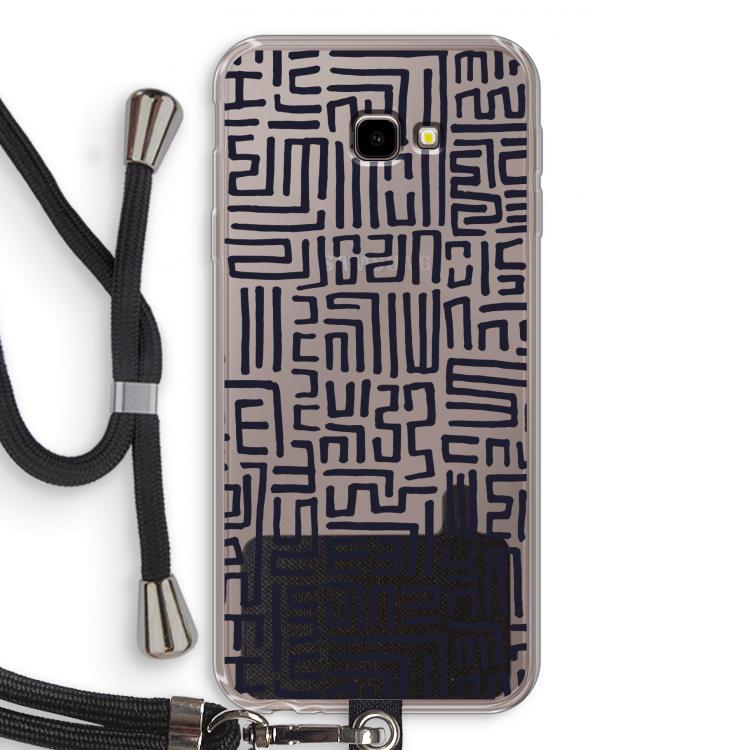 Moroccan Print: Samsung Galaxy J4 Plus Transparant Hoesje met koord