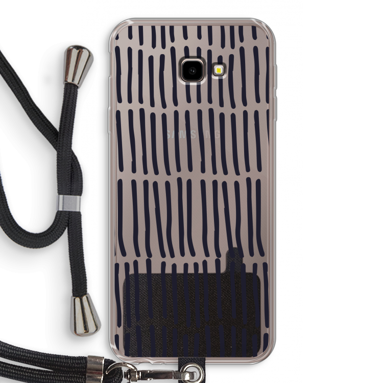 Moroccan stripes: Samsung Galaxy J4 Plus Transparant Hoesje met koord