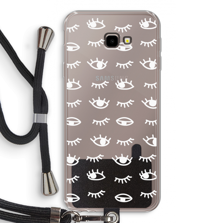 Eye pattern #3: Samsung Galaxy J4 Plus Transparant Hoesje met koord