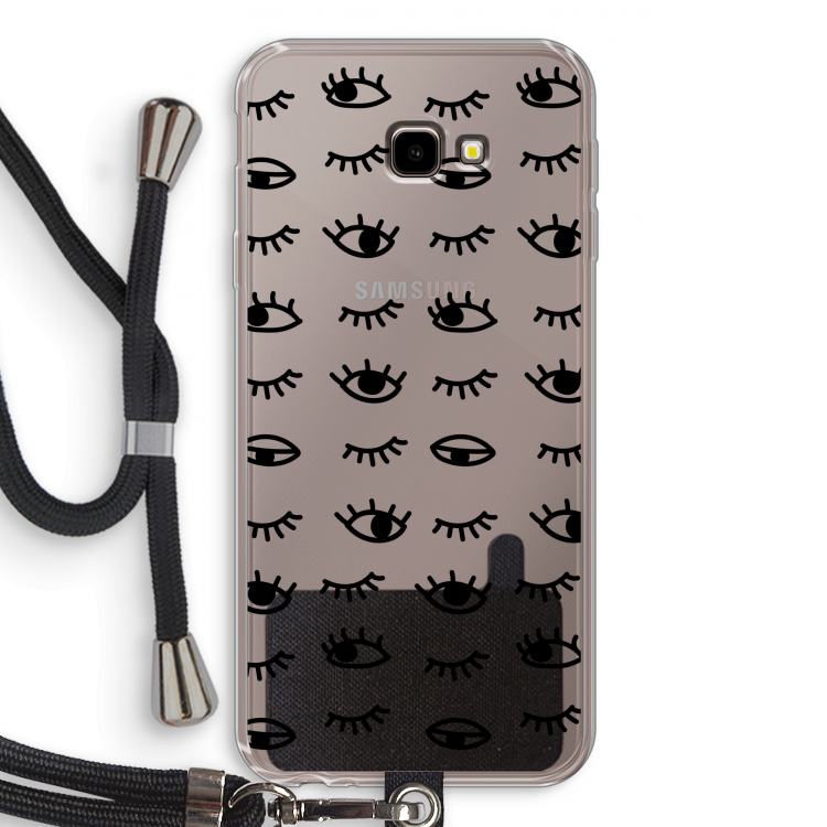 Eye pattern #2: Samsung Galaxy J4 Plus Transparant Hoesje met koord