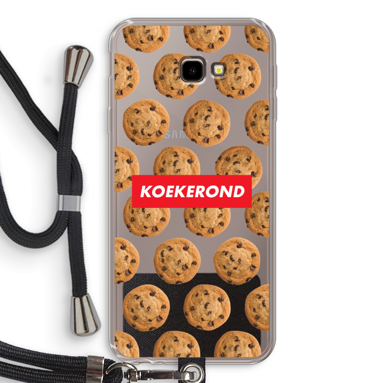 Koekerond: Samsung Galaxy J4 Plus Transparant Hoesje met koord