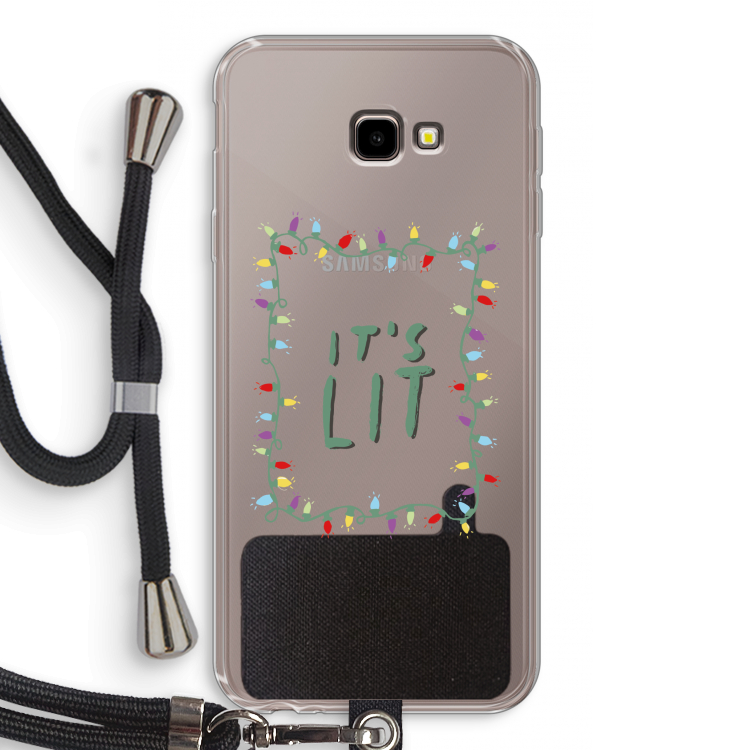 It's Lit: Samsung Galaxy J4 Plus Transparant Hoesje met koord