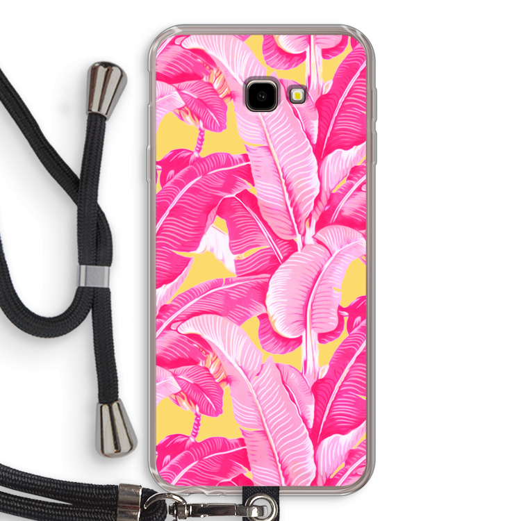 Pink Banana: Samsung Galaxy J4 Plus Transparant Hoesje met koord