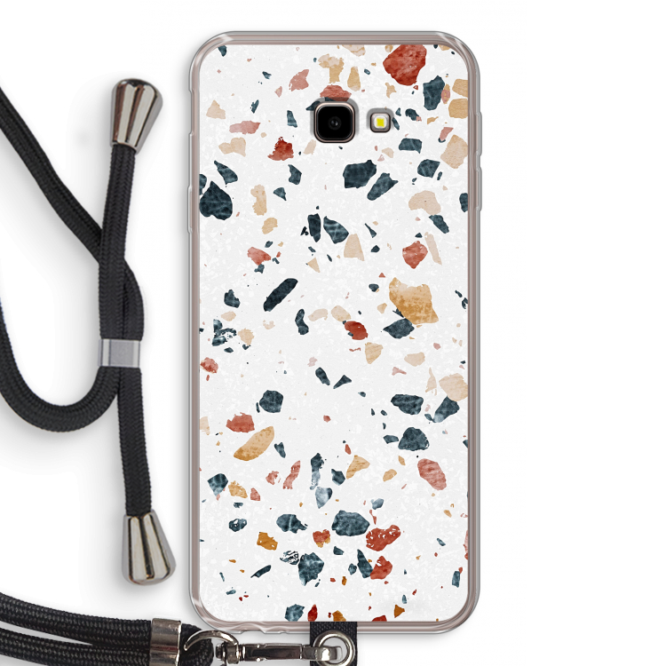 Terrazzo N°4: Samsung Galaxy J4 Plus Transparant Hoesje met koord