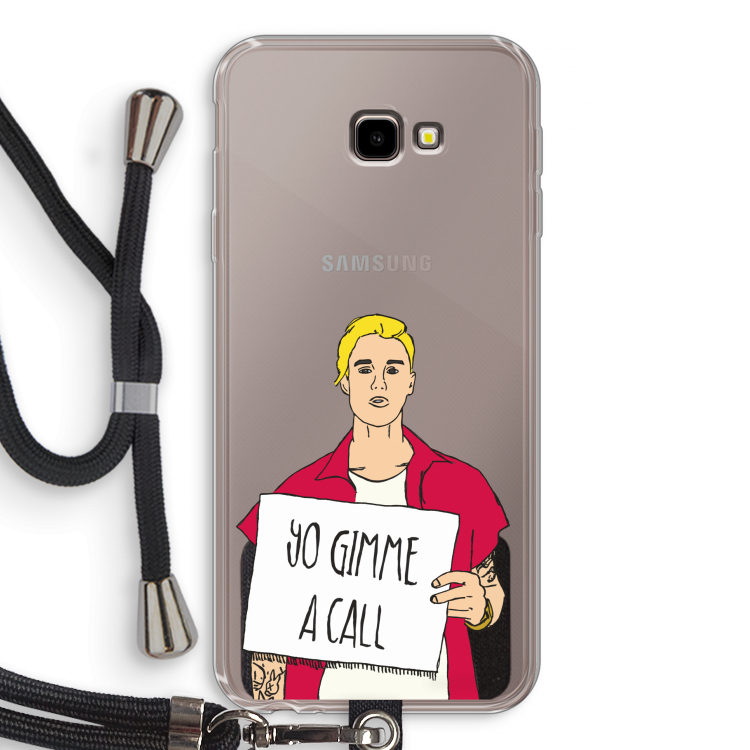 Gimme a call: Samsung Galaxy J4 Plus Transparant Hoesje met koord
