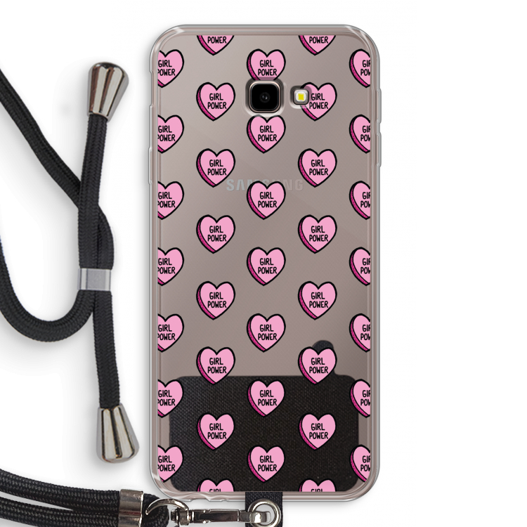 GIRL POWER: Samsung Galaxy J4 Plus Transparant Hoesje met koord