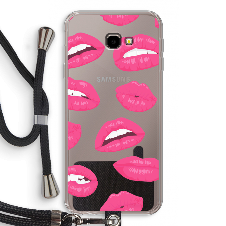Bite my lip: Samsung Galaxy J4 Plus Transparant Hoesje met koord