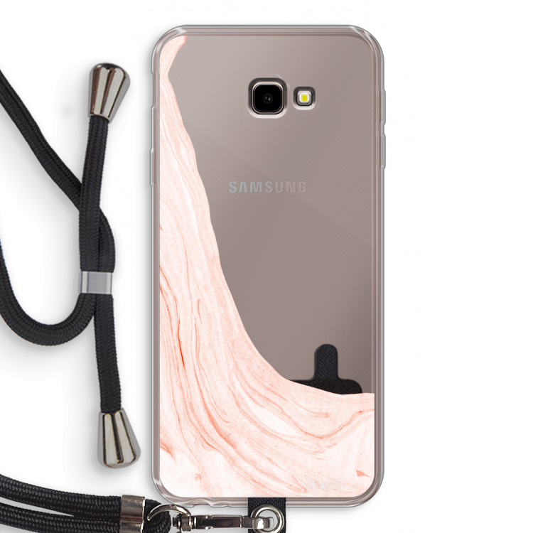 Peach bath: Samsung Galaxy J4 Plus Transparant Hoesje met koord