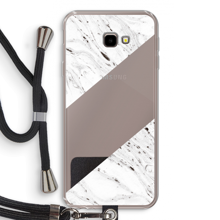 Biggest stripe: Samsung Galaxy J4 Plus Transparant Hoesje met koord